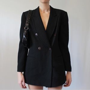 STYLISH OVERSIZED TAILORED DOUBLE-BREASTED BLAZER